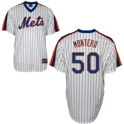 Rafael Montero #50 MLB Jersey-New York Mets Men's Authentic Home Cooperstown White Baseball Jersey